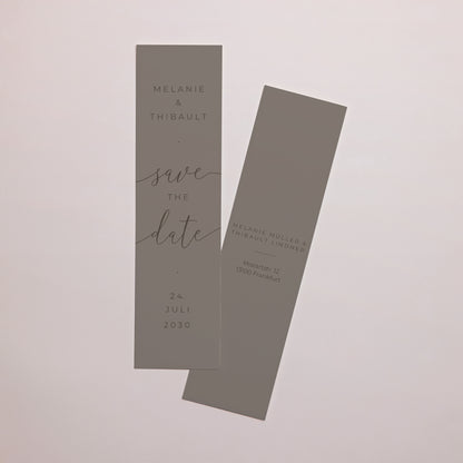 Save the date Karte Hochzeit Lesezeichen Nude Chic foto N° 1