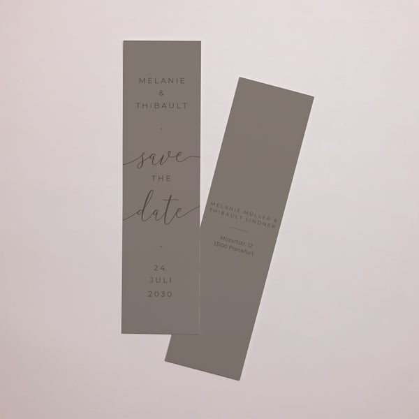 Save the date Karte Hochzeit Lesezeichen Nude Chic foto