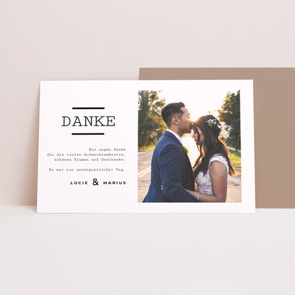 Dankeskarte Hochzeit Landschaft Cappuccino foto N° 1