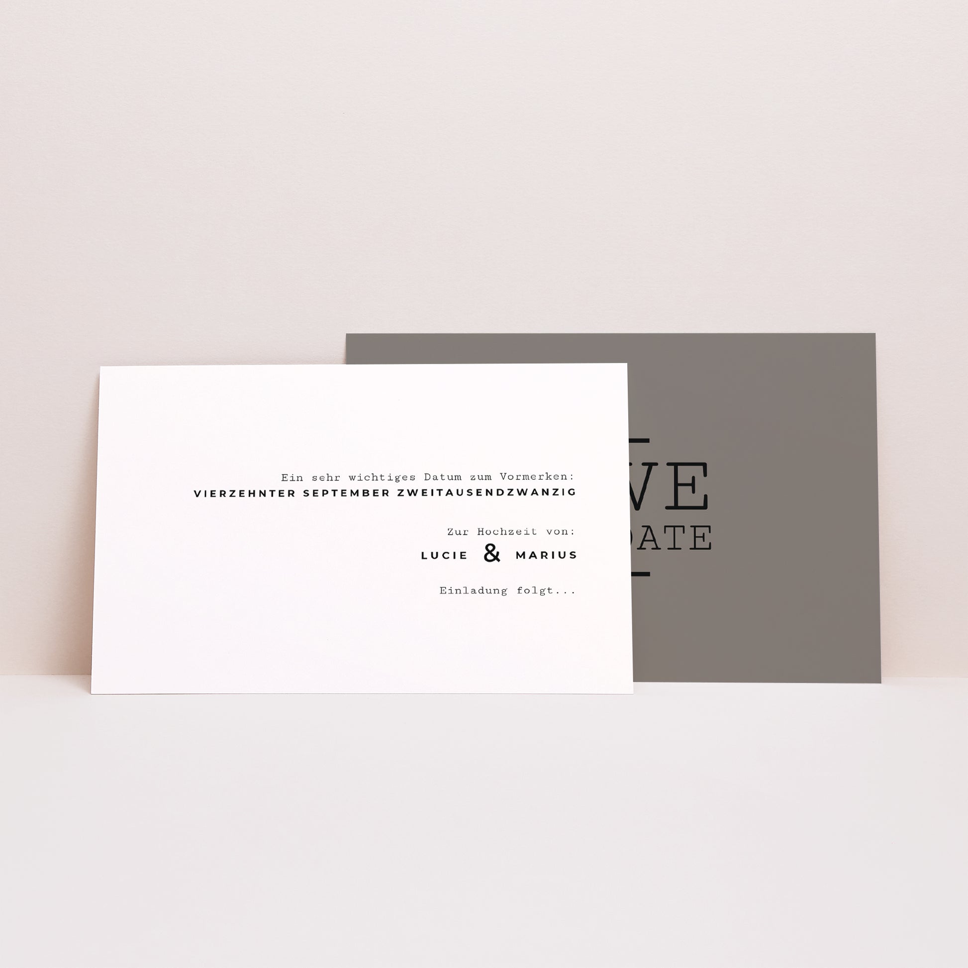 Save the date Karte Hochzeit Landschaft Cappuccino foto N° 2