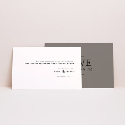 Save the date Karte Hochzeit Landschaft Cappuccino foto N° 2