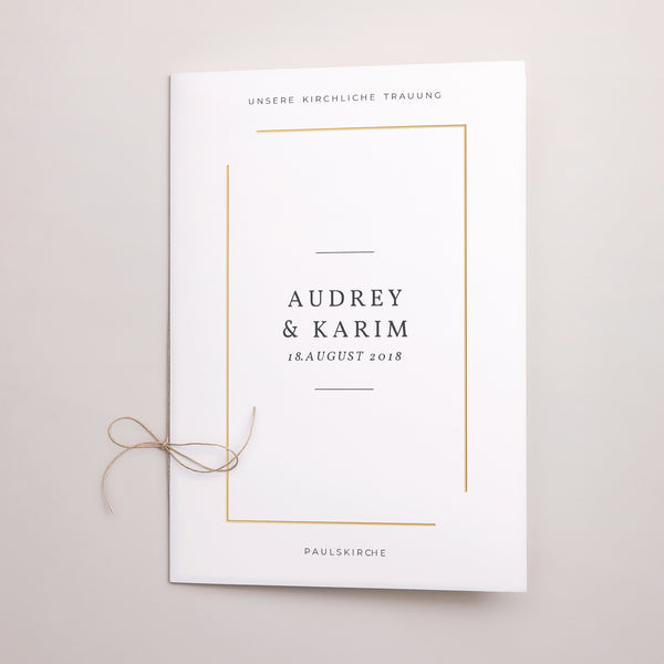 Kirchenheft Hochzeit Doppelflügel Wir heiraten foto