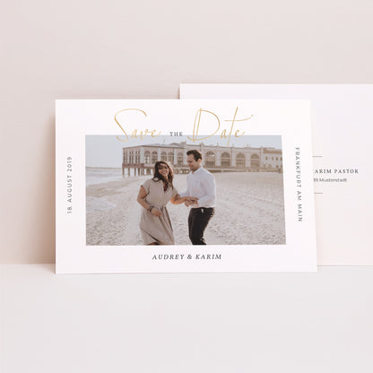 Save the date Karte Hochzeit Landschaft Wir heiraten foto N° 1