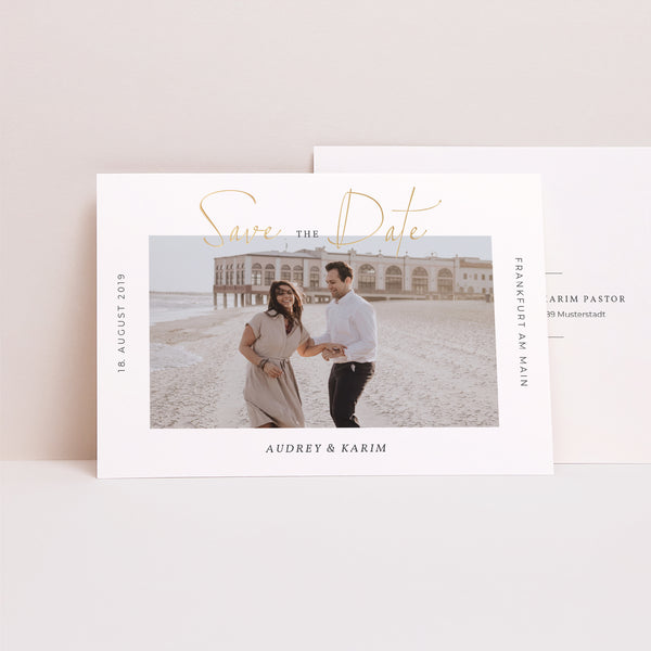 Save the date Karte Hochzeit Landschaft Wir heiraten foto