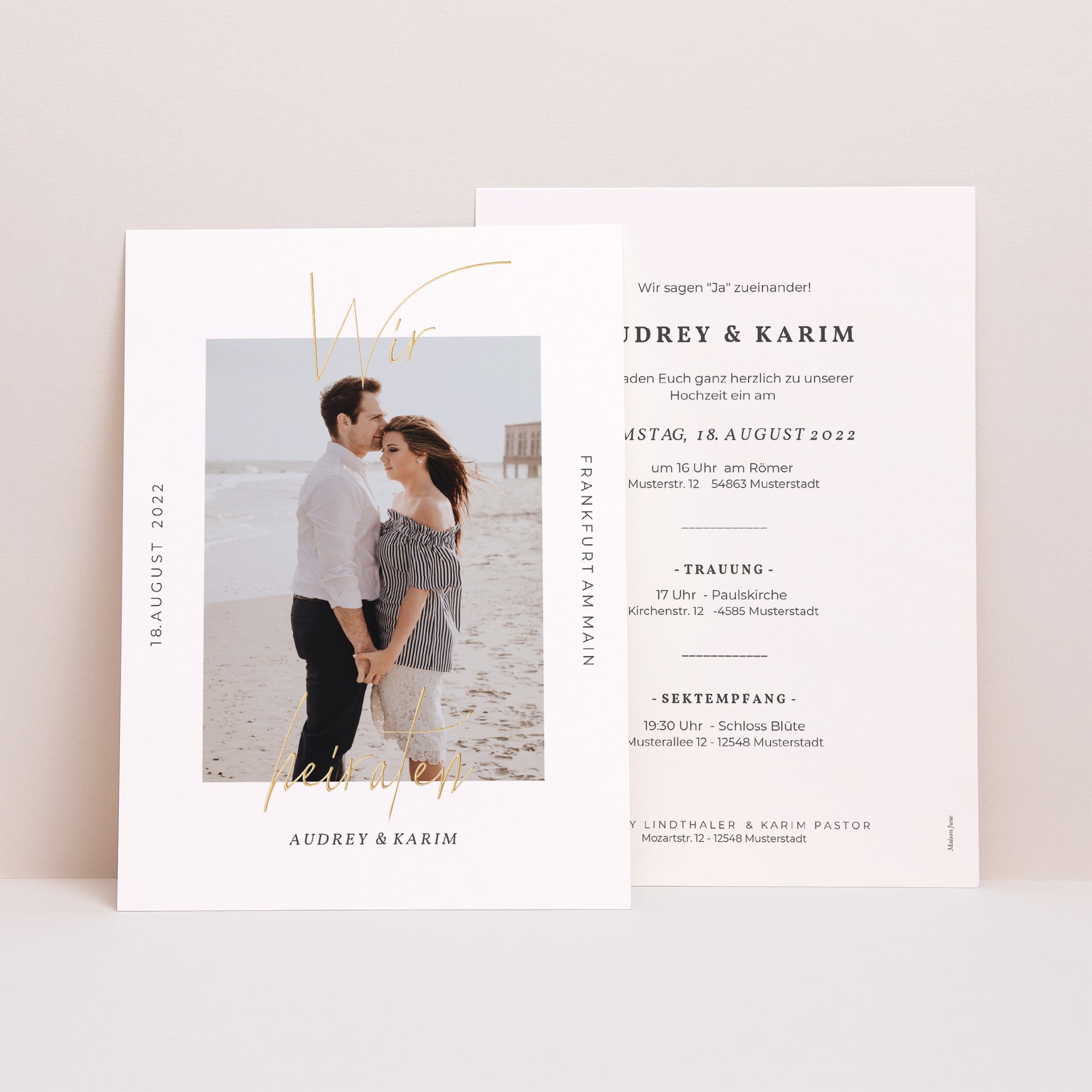 Hochzeitseinladung Wir heiraten foto N° 1