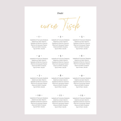 Sitzplan Hochzeit Porträt 60 x 90 cm Wir heiraten foto N° 2