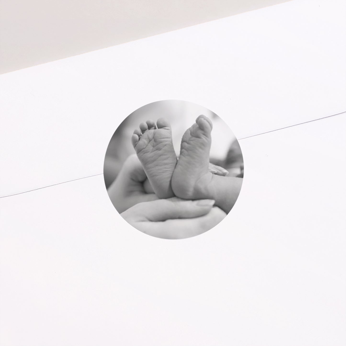 Sticker Geburt Rund Baby Girl Gold foto N° 2