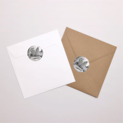 Sticker Geburt Rund Baby Girl Gold foto N° 4