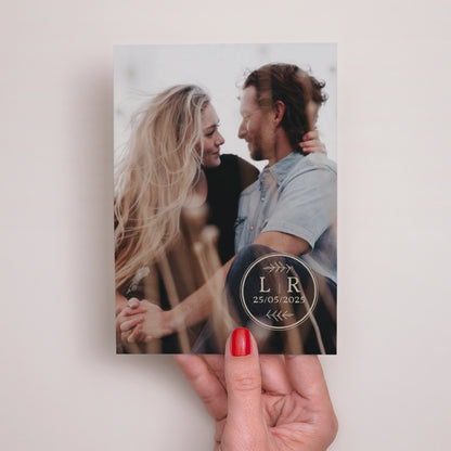 Einladungskarte Hochzeitstag Fotostempel foto N° 2