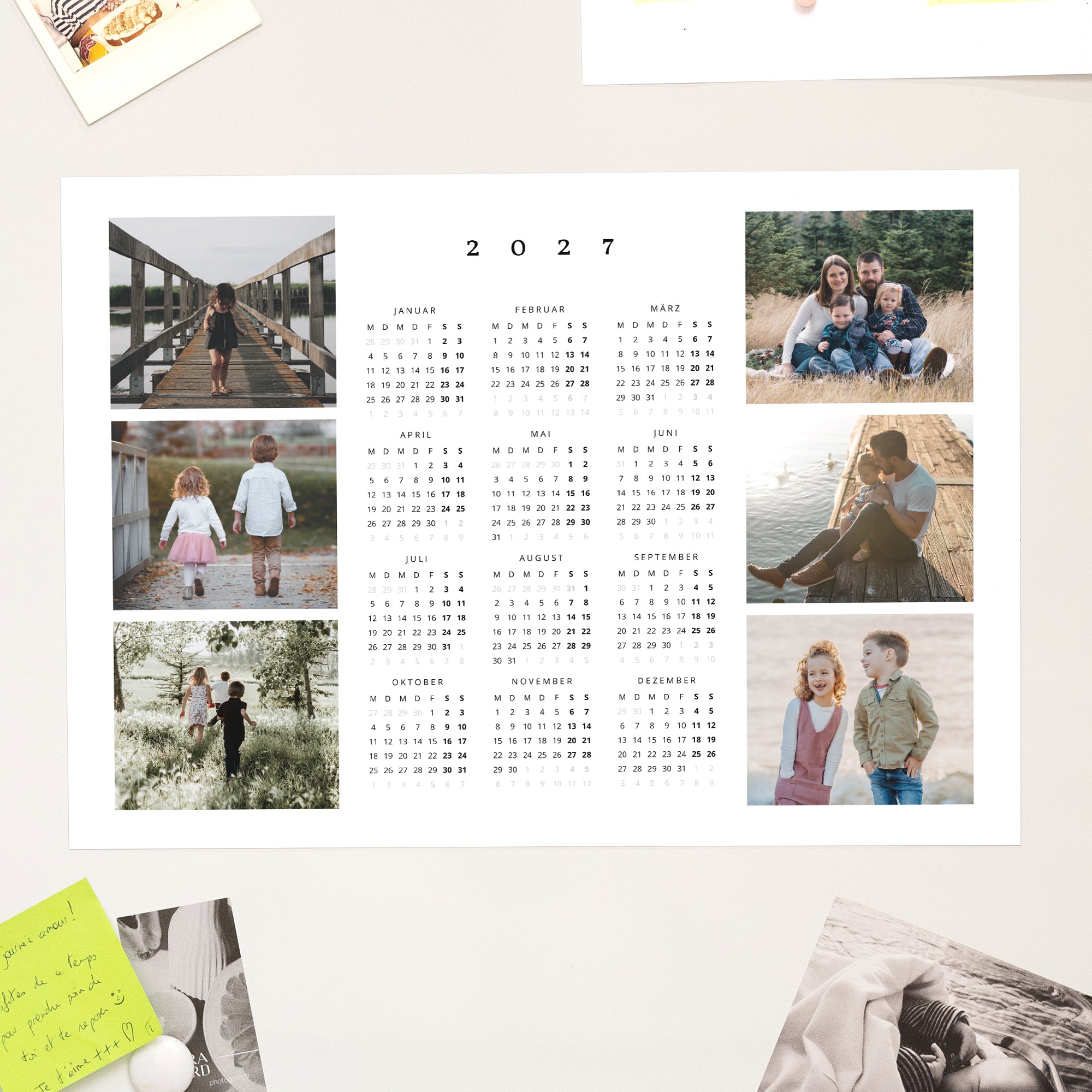 Kalender Weihnachten Magnetischer, einseitiges landschaft Fotos Familie foto N° 1