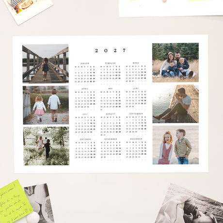 Kalender Weihnachten Magnetischer, einseitiges landschaft Fotos Familie