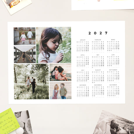 Kalender Weihnachten Magnetischer, einseitiges landschaft Familienbilder