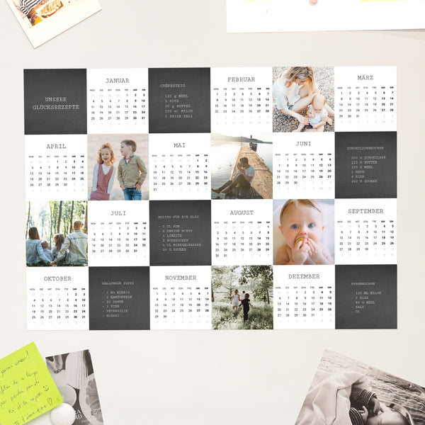 Kalender Weihnachten Magnetischer, einseitiges landschaft Rezept für Glück foto