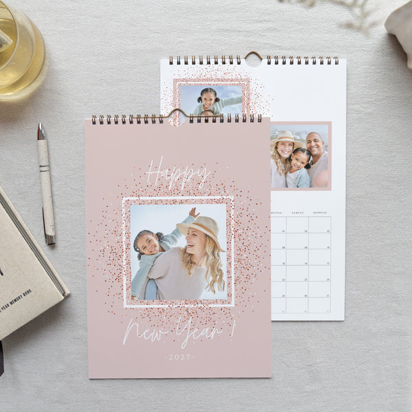 Kalender Weihnachten Wandbild A4 Konfetti & Weißer Rahmen foto