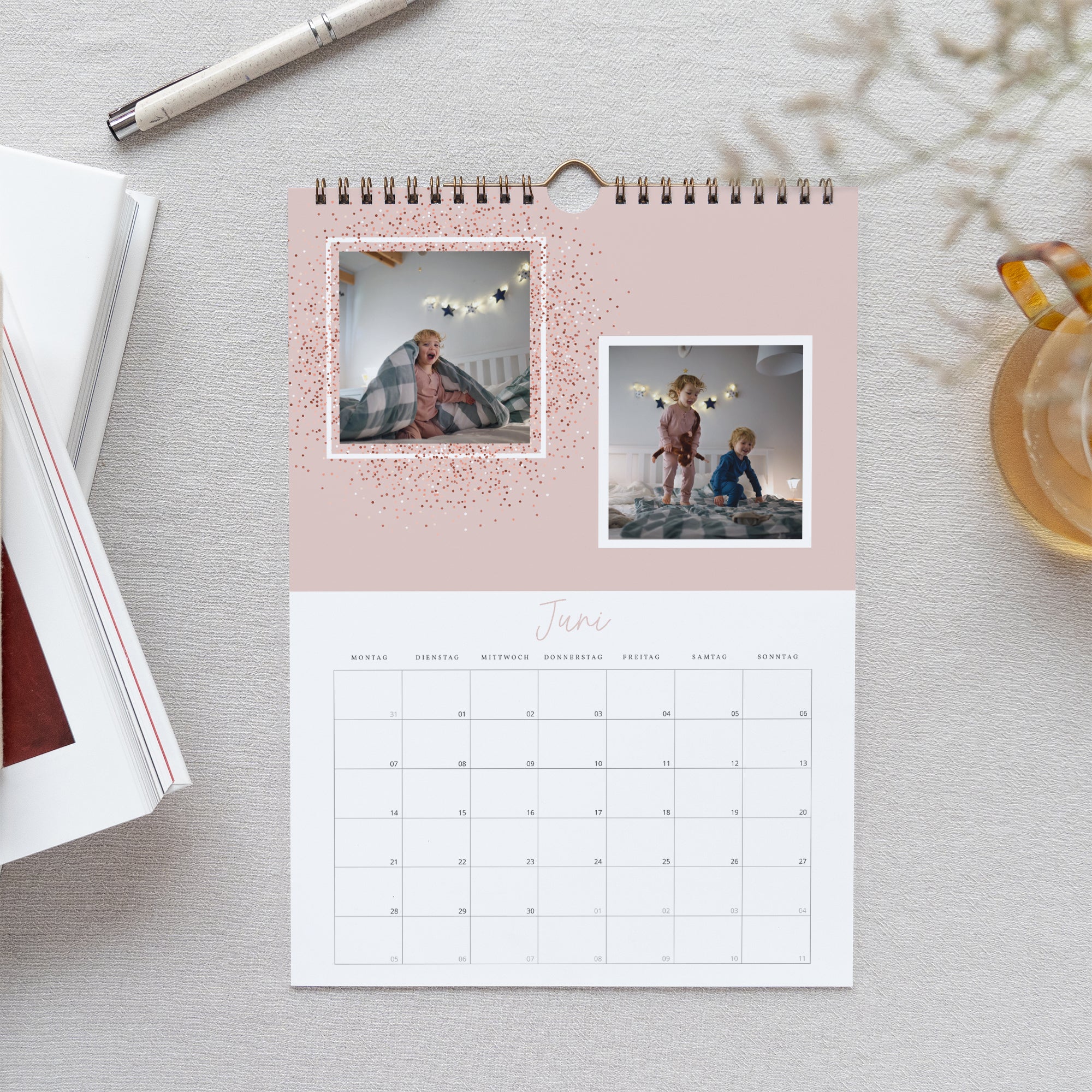 Kalender Weihnachten Wandbild A4 Konfetti & Weißer Rahmen foto N° 2