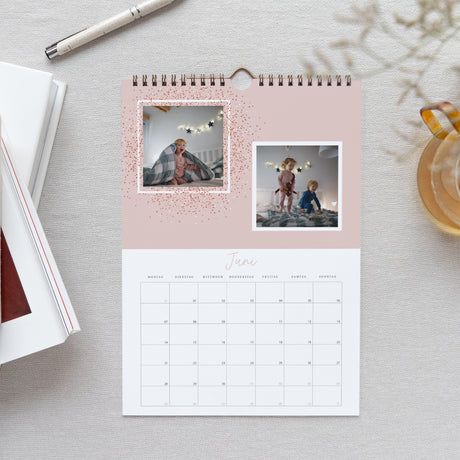Kalender Weihnachten Wandbild A4 Konfetti & Weißer Rahmen