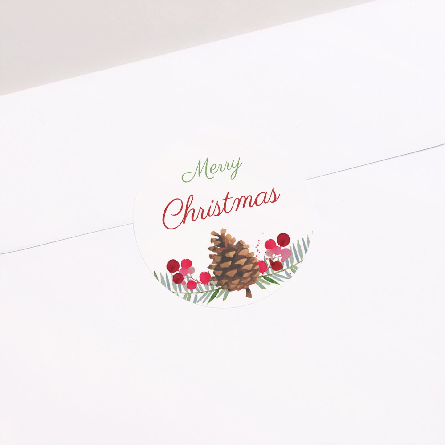 Sticker Weihnachten Rund Zapfen foto N° 2