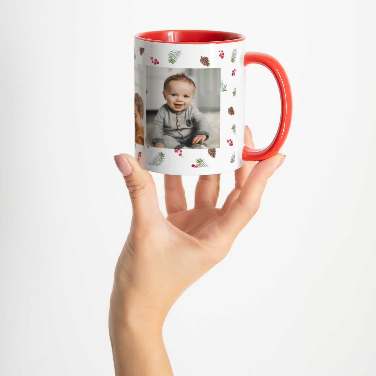 Tasse Weihnachten Rot Fotos und Wald foto N° 2