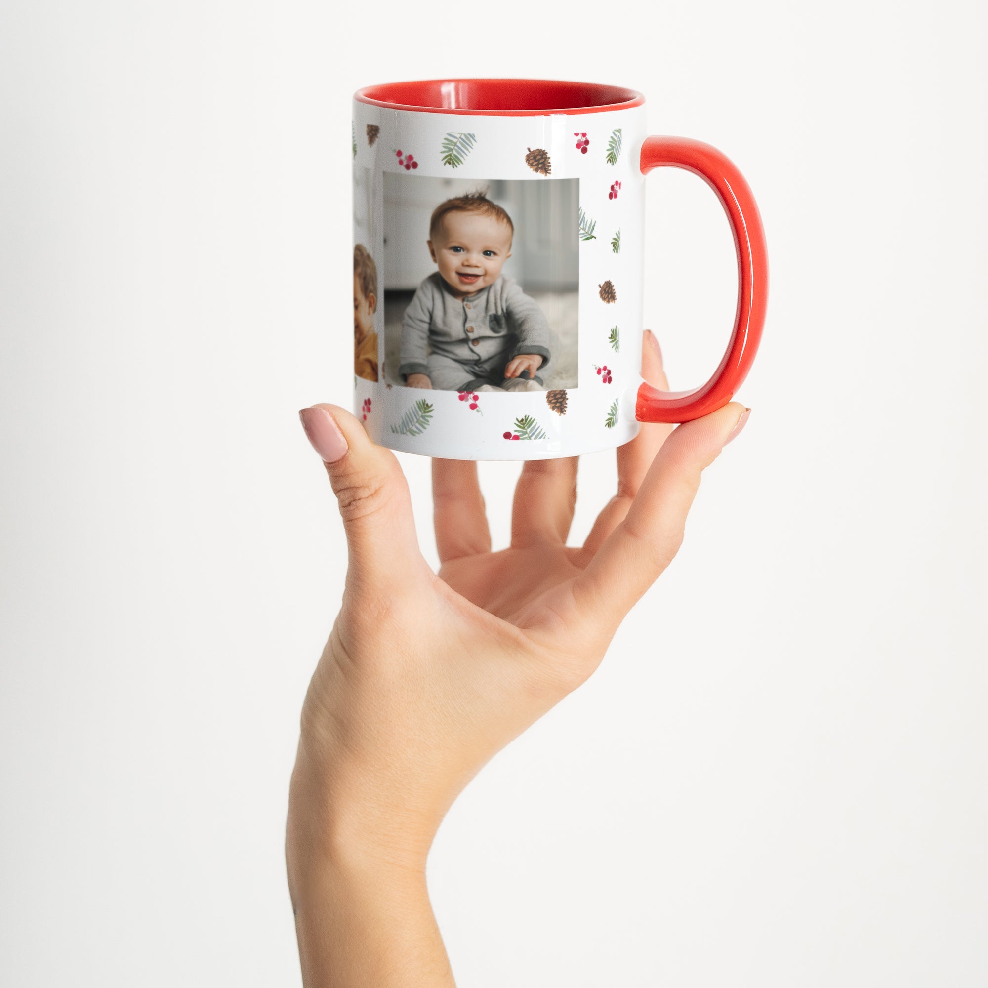 Tasse Weihnachten Rot Fotos und Wald foto N° 2