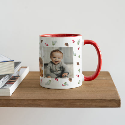 Tasse Weihnachten Rot Fotos und Wald foto N° 4
