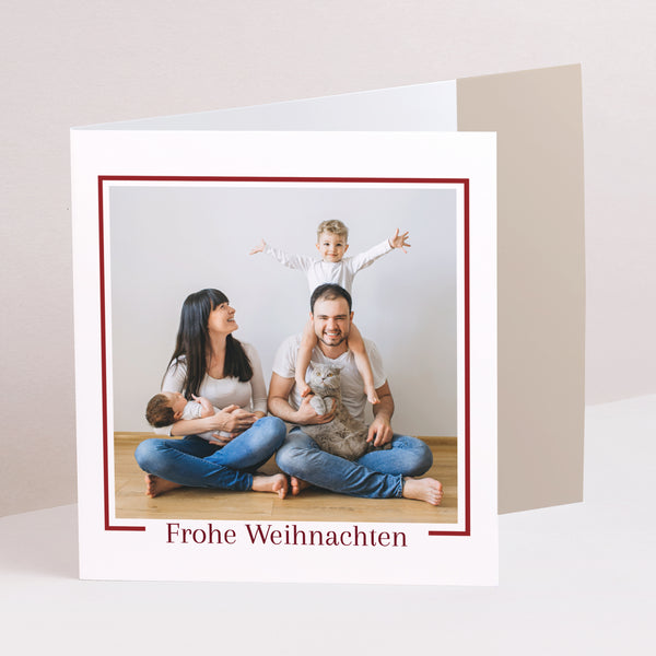 Weihnachtskarte Weihnachten Asymmetrische Zweiflügeltür Familiärer Rahmen foto