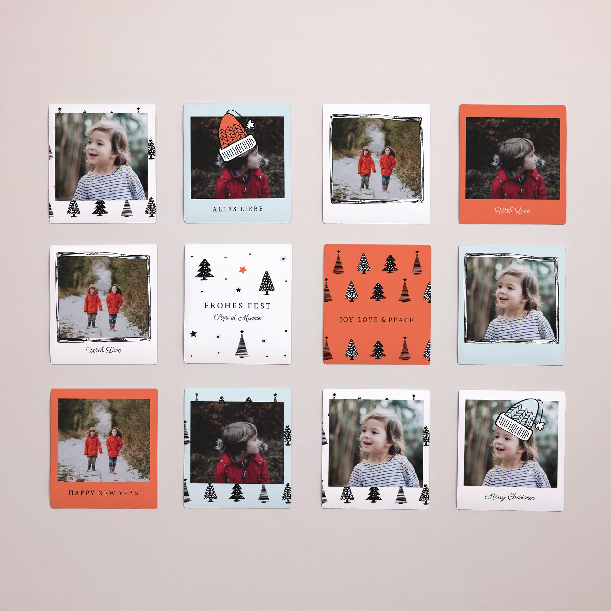 Fotoabzug Weihnachten Pack mit 12, magnetisch Jolis Sapins foto N° 1