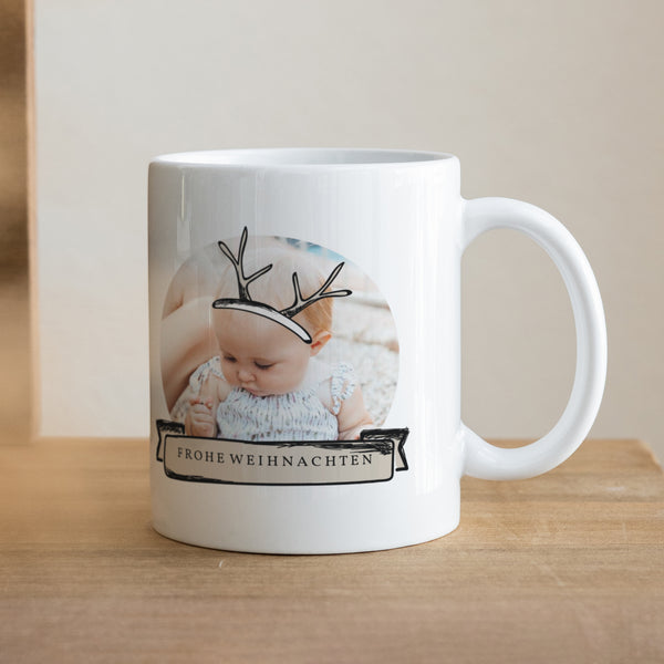 Tasse Objekte Weiß Kleines Rentier foto