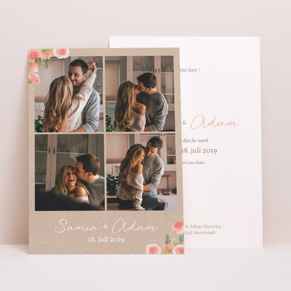 Save the date Karte Hochzeit Porträt Landleben Angeln foto N° 1
