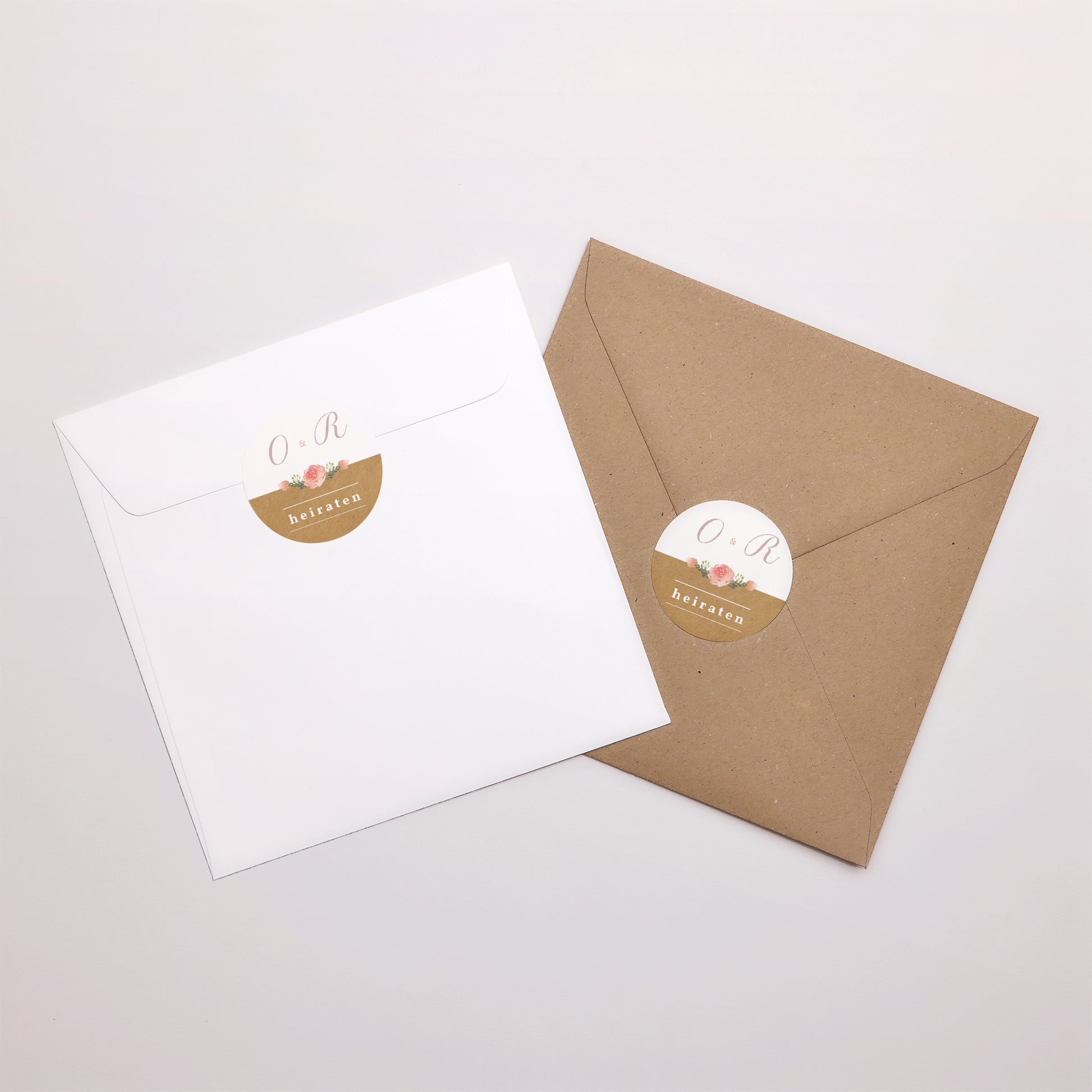 Sticker Hochzeit Rund Floral Crown foto N° 1