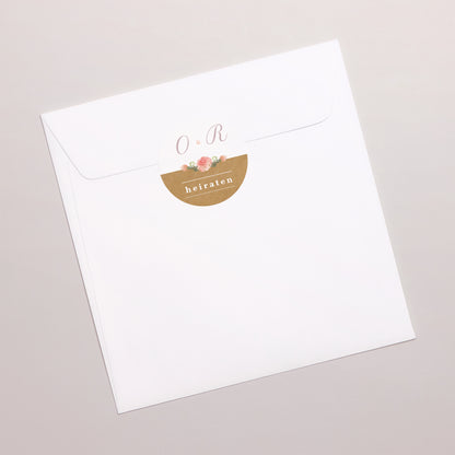 Sticker Hochzeit Rund Floral Crown foto N° 3