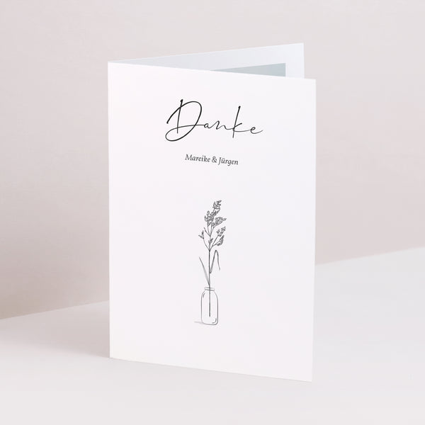 Dankeskarte Hochzeit Doppelter Porträtflügel Brin d'Amour foto