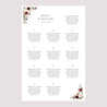 Sitzplan Hochzeit Porträt 60 x 90 cm Krone Marsala foto N° 2