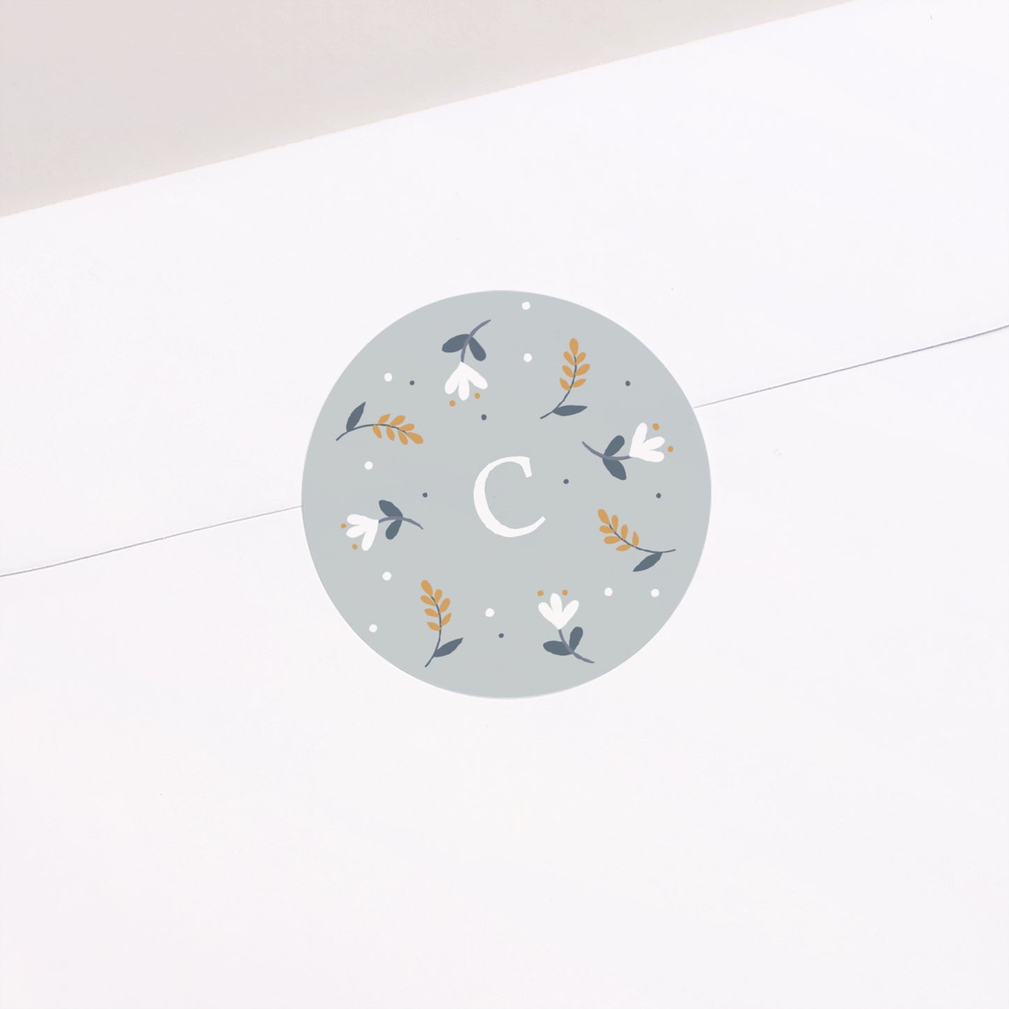 Sticker Geburt Rund Kuschelhase foto N° 2