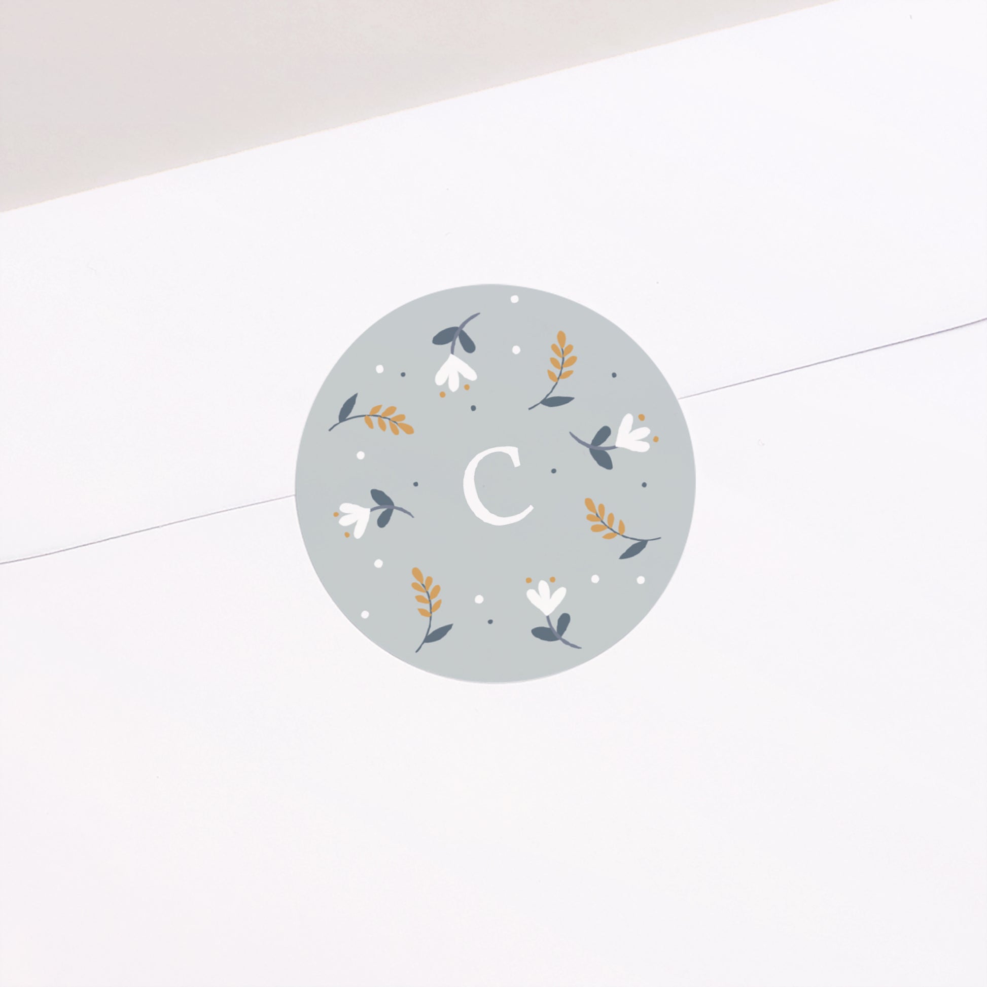 Sticker Geburt Rund Kuschelhase foto N° 2