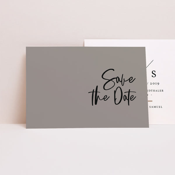 Save the date Karte Hochzeit Landschaft Brush-Effekt foto