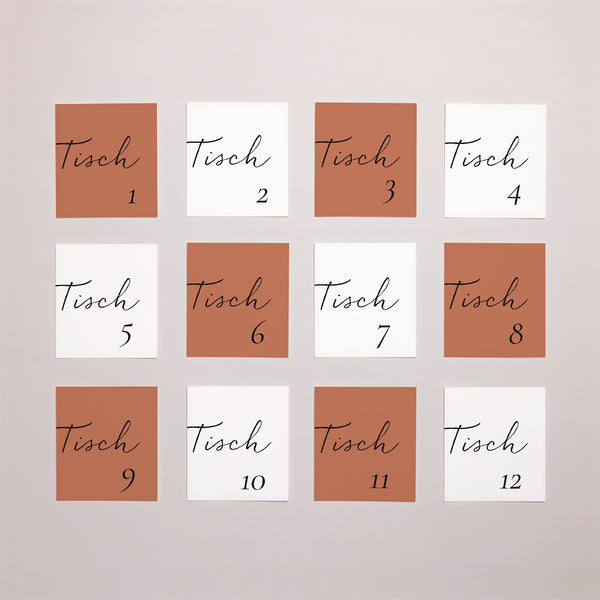 Fotoabzug Hochzeit Pack von 12 Zimtfarbene Kalligraphie foto
