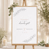 Begrüßungstafel Hochzeit Porträt 60 x 90 cm Zimtfarbene Kalligraphie foto N° 1