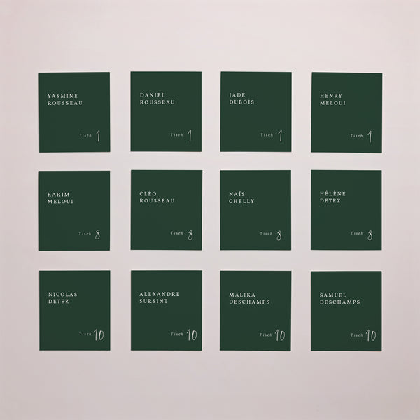 Tischkarten Hochzeit Pack von 12 Eukalyptus foto