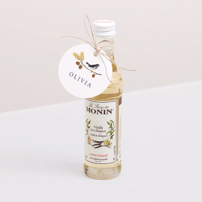 Vorgelochtes Etikett Geburt Runde Herbstaustauscher foto N° 3