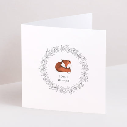 Geburtskarten Doppelflügiges Quadrat Foxy foto N° 1