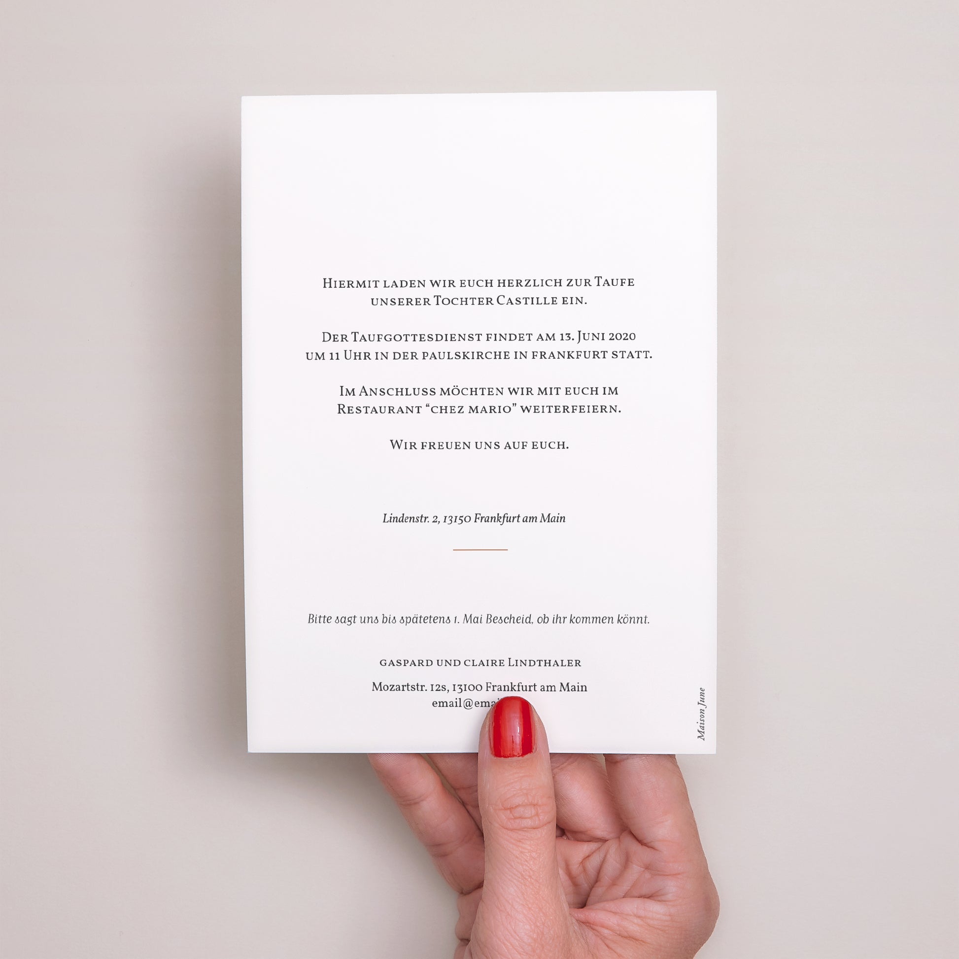 Taufeinladung Liberty Kinfolk foto N° 3