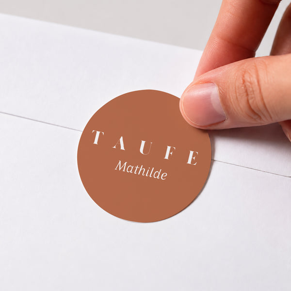 Sticker Taufe Rund Vintage flower foto