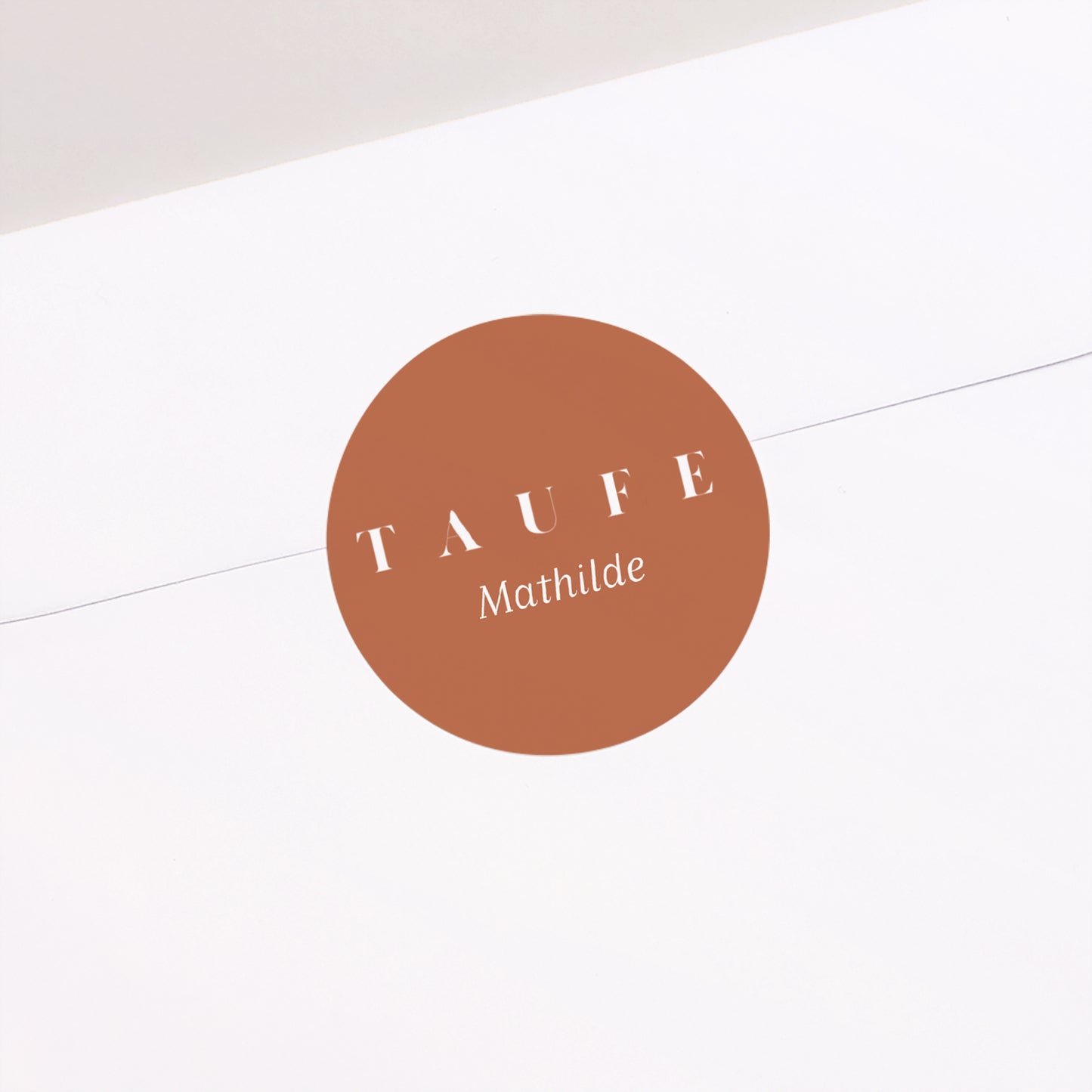 Sticker Taufe Rund Vintage flower foto N° 2