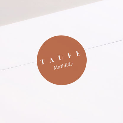 Sticker Taufe Rund Vintage flower foto N° 2