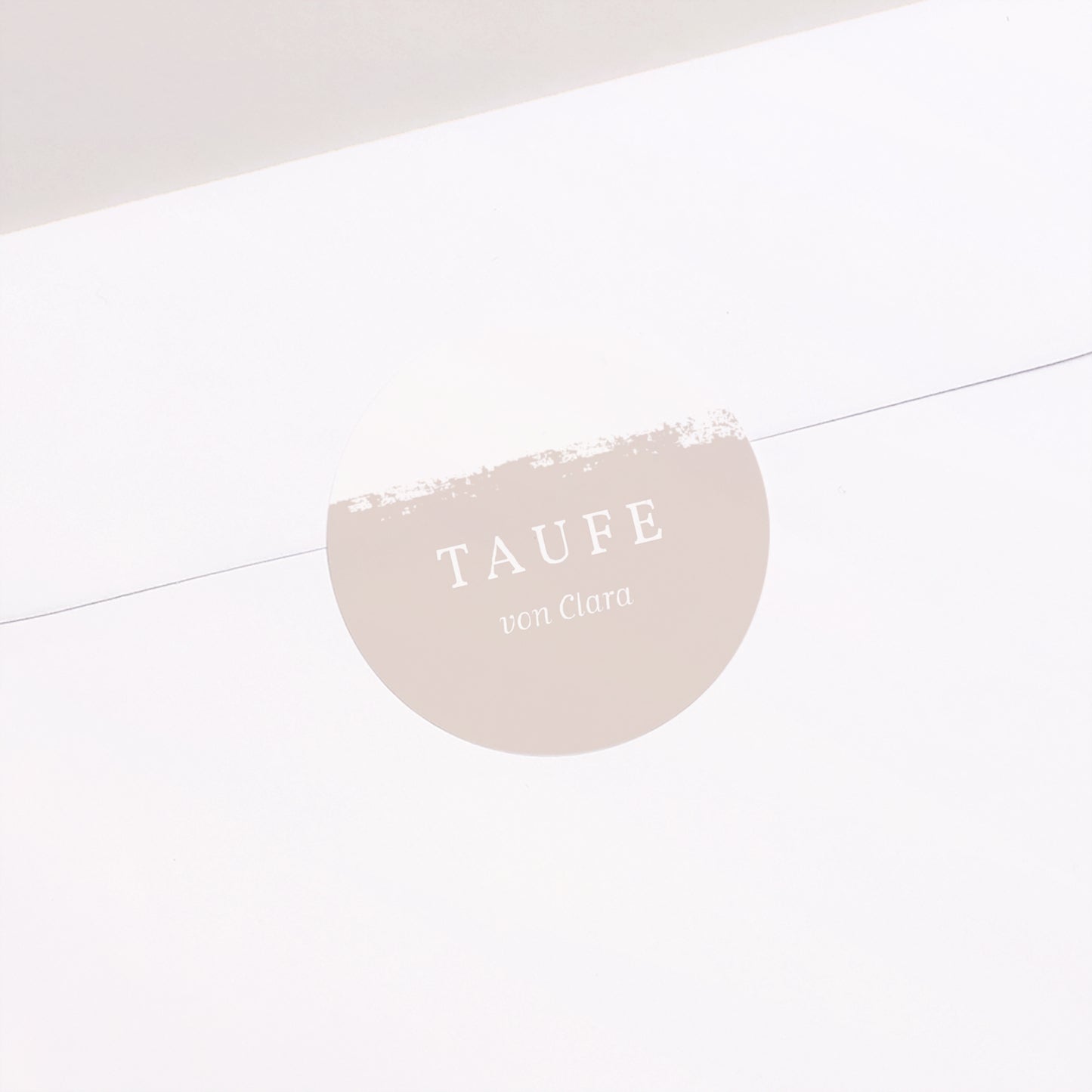 Sticker Taufe Rund Bicolor Brush foto N° 2
