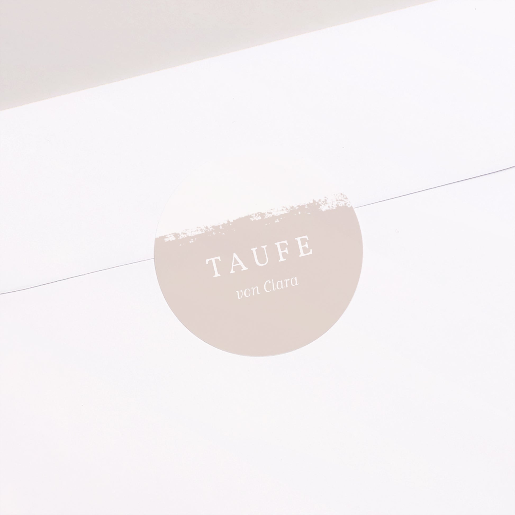Sticker Taufe Rund Bicolor Brush foto N° 2