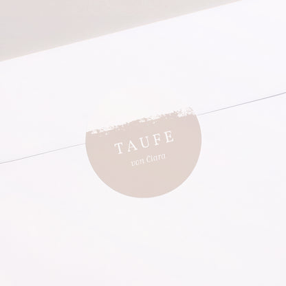 Sticker Taufe Rund Bicolor Brush foto N° 2