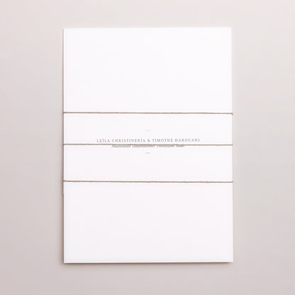 Hochzeitseinladung 3 Karten, Band Kinfolk floral foto N° 4