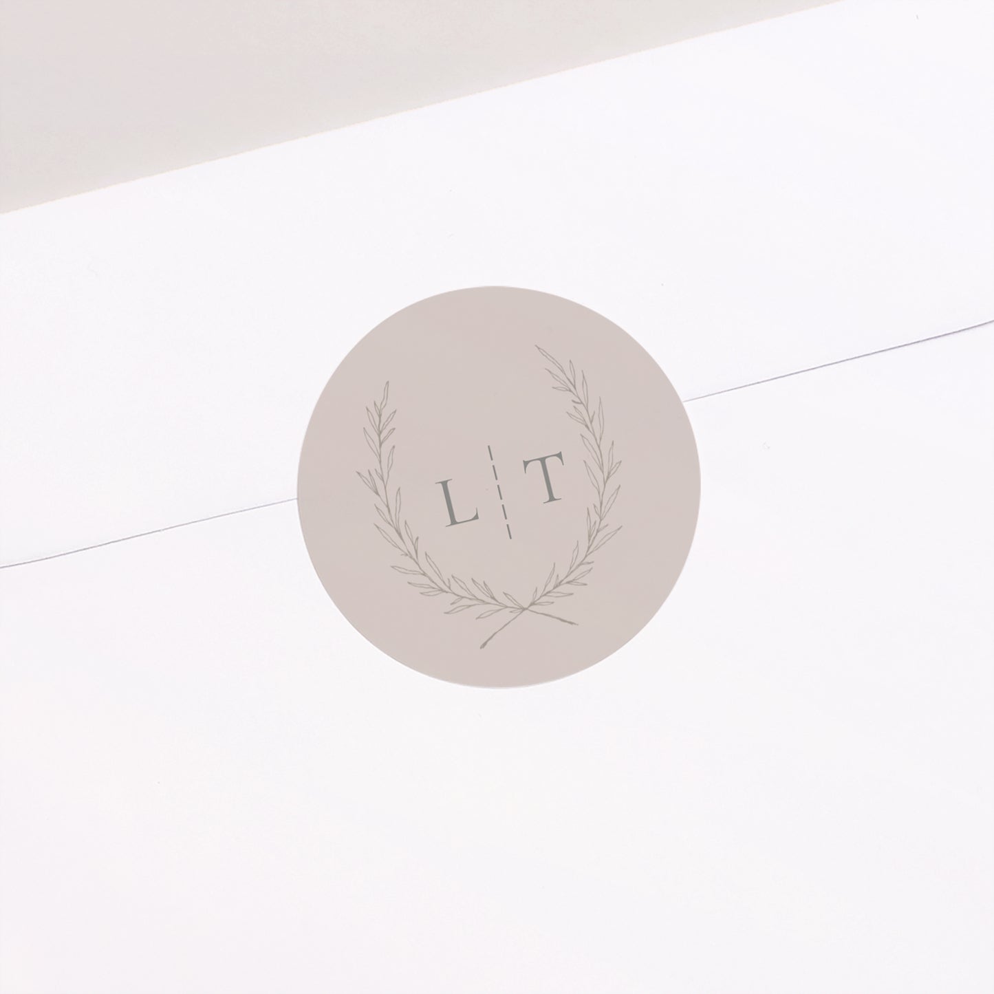 Sticker Hochzeit Rund Kinfolk floral foto N° 2