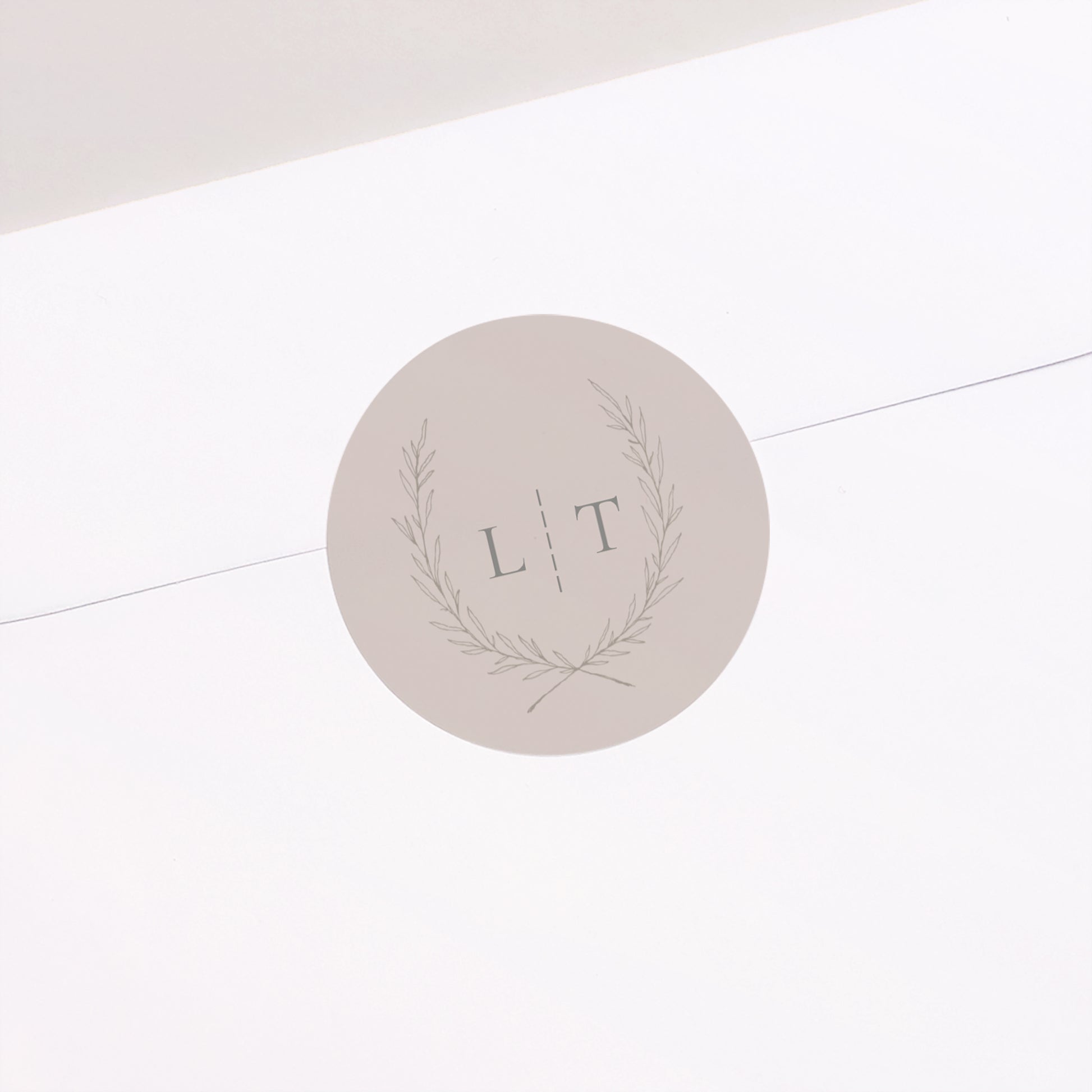 Sticker Hochzeit Rund Kinfolk floral foto N° 2